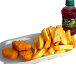 Kids Chicken Nuggets, Fries, Fruit Shoot 